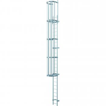 Zarges single-pull fixed ladder systems, up to 10 m climbing height, galvanised steel